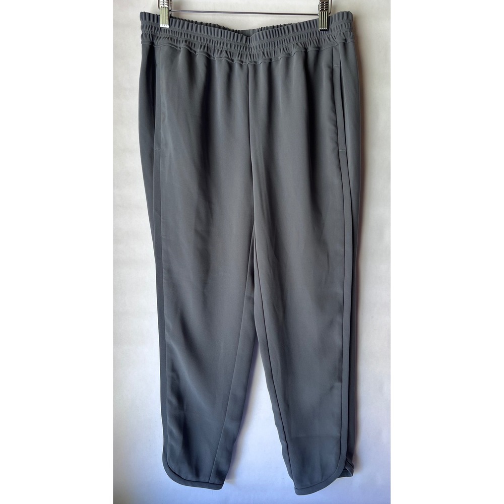 J. CREW Rese Women's High Rise Elastic Waist Shirt Tail Hem Pants size 6